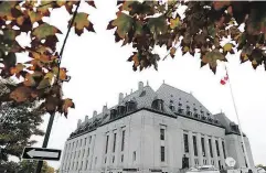  ?? JUSTIN TANG / THE CANADIAN PRESS ?? The Supreme Court of Canada