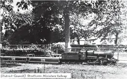  ?? SMR ?? This early picture of 2-6-0 Margaret and the original carriages used when the Strathaven Miniature Railway opened has been discovered in a local archive.