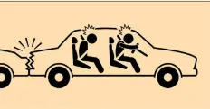  ?? JENNIFER FRAVICA/DRIVING ?? In an auto crash, whiplash can cause the stretching of muscles and ligaments in the neck as well as back injuries.