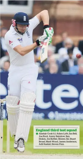  ?? Picture / AP ?? England’s Jonny Bairstow is confident of improving on his modest test average of 26.95 in 14 matches.