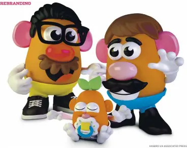  ?? HASBRO VIA ASSOCIATED PRESS ?? As part of the rebranding, Hasbro will release a new Potato Head playset this fall that will let kids create their own type of families, including two moms or two dads.