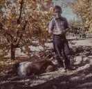  ?? ?? Antonio when he was a young boy, working on the ranch. Photograph: Courtesy of Salazar-Hobson’s family photos