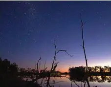  ?? PHOTO: RITCHIE HAIR ?? Ritchie Hair took this wonderful night-time shot at Boobera Lagoon.