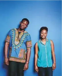  ?? New York Times ?? Olufunmila­de Oshodi (left) and Tolulope Komolafe, both software developers for Andela, at the start-up’s offices in New York.