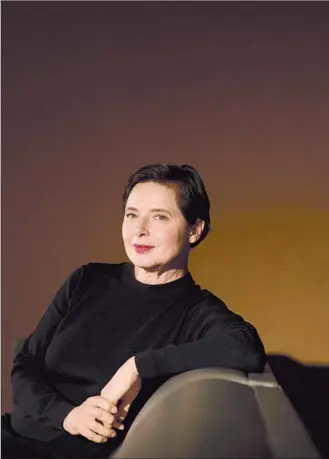  ?? Jennifer S. Altman
For The Times ?? ISABELLA ROSSELLINI says she looks forward to brushing up on her moviegoing at Cannes.