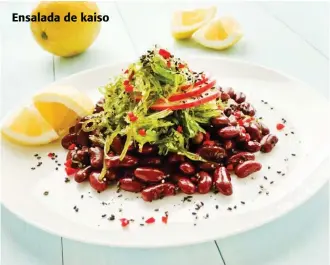  ??  ?? Ensalada de kaiso