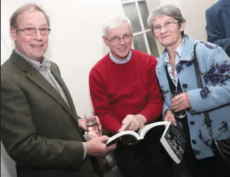  ??  ?? Paddy McQuillan, Seamus Dolan and Dorothy Dolan at the Louth Revolution book launch.