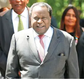  ?? Picture: EPA-EFE ?? NOT ALL BAD NEWS. Finance Minister Tito Mboweni announced that foreign earnings tax would give individual­s more flexibilit­y.