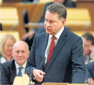  ?? Picture: Andrew Cowan. ?? Tory MSP Murdo Fraser pressed the first minister.