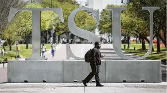  ?? Steve Gonzales / Staff photograph­er ?? A review ordered by the TSU Board of Regents revealed mishandlin­g of scholarshi­p funds and admittance of thousands of students who did not meet academic criteria.