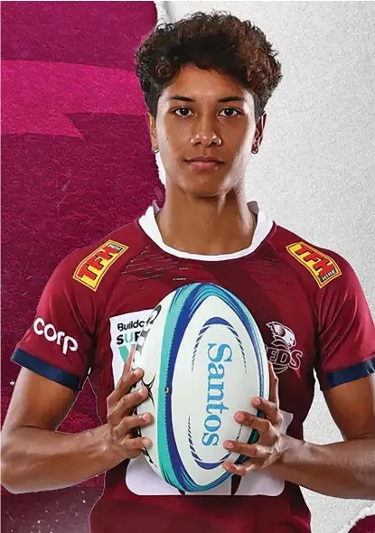  ?? Photo: Queensland Reds ?? Former Saint Joseph’s Secondary School sprinter Heleina Young will debut for the Reds against the Rooster Chicken Fijiana Drua on Sunday.