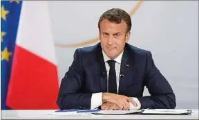  ??  ?? ##JEV#171-53-https://bit.ly/2GxQsYv##JEV# Emmanuel Macron a rejeté l’idée d’un référendum d’initiative citoyenne.