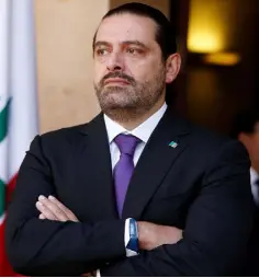  ??  ?? POLITICS OF FEAR: Former Lebanese PM Saad al-Hariri, whose father, Rafik, was assassinat­ed by a Hezbollah car bomb in 2005