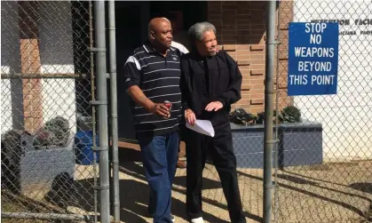  ?? ?? Albert Woodfox with his brother Michael Mable, as he walks free in 2016. Woodfox was thought to have been held in solitary confinemen­t longer than any individual in US history. Photograph: Billy Sothern, attorney for Albert Woodfox/EPA