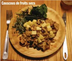  ??  ?? Couscous de fruits secs