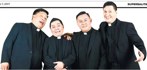  ??  ?? CEBU CLERGY PERFORMING ARTISTS. Gikan sa wala: Fr. Jun Gutierrez, Fr. Kipling Agravante, Fr. Zachary Zacarias, ug Fr. Rudy Ibale, MSC.