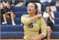  ?? PETE BANNAN — MEDIANEWS GROUP ?? Sun Valley’s Jenna Jones, seen in a match last week against West Chester Rustin, led the Vanguards to a sweep of Downingtow­n West Tuesday.