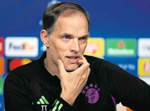  ?? Foto: imago images ?? Gegen Arsenal gilt’s: Bayern München und mit ihm Trainer Thomas Tuchel sind zum Siegen verdammt.