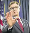  ?? JAY JANNER / AMERICAN-STATESMAN ?? Lt. Gov. Dan Patrick said Tuesday that the Senate could pass SB 6, the transgende­r bathroom bill, “in a few weeks.”