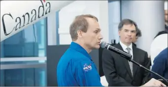  ?? VINCENZO D’ALTO GAZETTE FILE PHOTO ?? In 2008, Canadian Space Agency president and astronaut Steve Maclean wrote a 10-year draft plan after consulting with university and industry players. But the plan was never made public. Industry members say it stalled at the cabinet level.