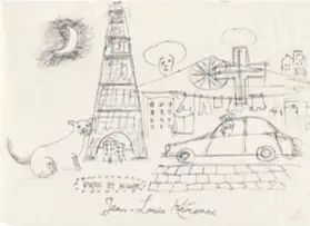  ??  ?? “Pariz noću”, crtež Jean-Louisa Lebris de Kerouaca (1922.-1969.) ili Jacka Kerouaca, američkog pjesnika, romanopisc­a i ikone beat kulture