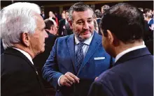  ?? Shawn Thew/associated Press ?? Sen. Ted Cruz, R-texas, arrives for the State of the Union last week. He’s bracing for a tough reelection campaign.