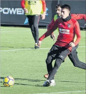  ?? FOTO:MD ?? Nicolás Gaitán, en uno de los entrenamie­ntos del Atlético de Madrid