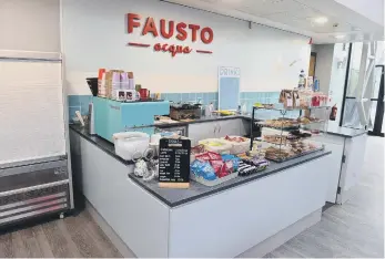  ?? ?? Fausto coffee is now open in the Aquatic Centre.