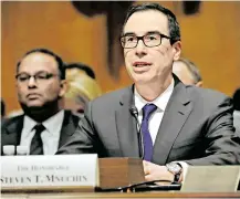  ??  ?? Steven Mnuchin, secretario del Tesoro de Estados Unidos/afp