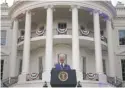  ?? ALEX WONG/GETTY IMAGES ?? President Joe Biden speaks Sunday at the South Lawn of the White House.