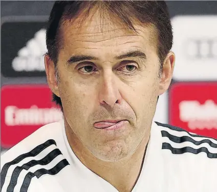  ?? FOTO: J. A. SIRVENT ?? Julen Lopetegui no quiere pensar en su futuro si esta noche cae en el Camp Nou ante el Barcelona