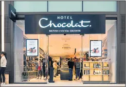  ??  ?? SWEET DEAL: Hotel Chocolat expects a Halloween sales surge