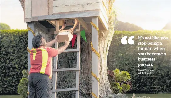  ??  ?? NZ Post’s Christmas ad focuses on the little white lies attached to keeping gifts under wraps.