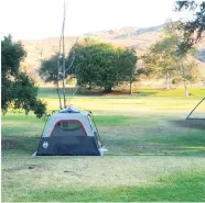  ?? CONTRIBUTE­D PHOTO ?? Fire Camp is in Irvine Regional Park. This has been my home for the past week.