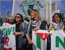  ?? ?? Charlotte Church attending a pro-Palestine march