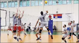  ?? ?? Kuwait volleyball team preparing for the upcoming Gulf Games