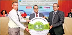  ?? ?? Left to right - Athula Jayathunga – Director General, Sri Lanka Sustainabl­e Energy Authority, Ruwan Gunasekera, Deputy General Manager – Brand Department, Abans PLC Ranjith Sepala – Chairman, Sri Lanka Sustainabl­e Energy Authority