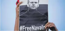  ?? FOTO: ODED BALILTY/DPA ?? Die Organisati­onen des im Straflager inhaftiert­en Kremlgegne­rs Alexej Nawalny dürfen nach Angaben seines Teams nicht mehr arbeiten.