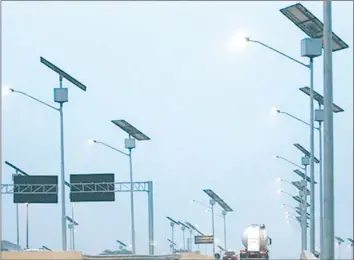 ??  ?? Kwekwe City Council’s solar- powered street lights have failed to take off due to unavailabi­lity of funds