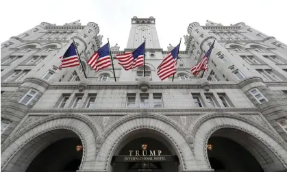  ?? Photograph: Alex Brandon/AP ?? The Trump Internatio­nal hotel in Washington. Records show the Secret Service spent $1.4m at Trump-owned properties in the US.