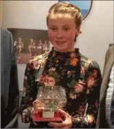  ??  ?? Niamh O’Mahony (An Riocht) winner of the Kerry Juvenile cross country award.