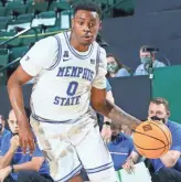  ??  ?? Memphis' D.J. Jeffries drives during the the quarterfinal round of the NIT against Boise State.