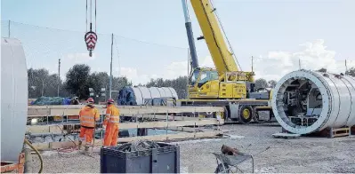  ?? Ansa ?? La talpa
Il cantiere San Basilio a Melendugno, in provincia di Lecce