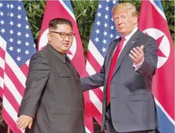  ?? | AP ?? Hace tres semanas que Trump y Kim Jong- un se reunieron en Singapur.