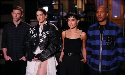  ?? ?? Mikey Day, Rosalía, Zoë Kravitz and Chris Redd. Photograph: NBC/NBCU Photo Bank/Getty Images