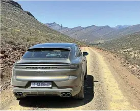  ?? ?? Designed to devour autobahns, the Cayenne Coupe is just as adept on dirt roads.