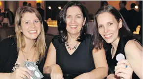  ??  ?? Tournament organizer Emily Boardman, Arthritis Society executive director Christine Basque and communicat­ions manager Carrie Gadsby fronted the firm’s second annual charity poker tournament.