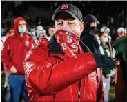  ?? JAMES BEAVER/FOR MEDIANEWS GROUP ?? Souderton football coach Ed Gallagher had quite a fall for the Indians, leading Souderton to a District 1-6A title.