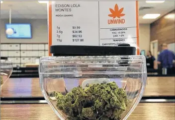  ?? CONTRIBUTE­D ?? A sample of one of the marijuana varieties available at the NSLC.