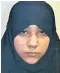  ?? ?? Safaa Boular, 17, London
Jailed in 2018 for planning an IS-inspired attack with her mother and sister